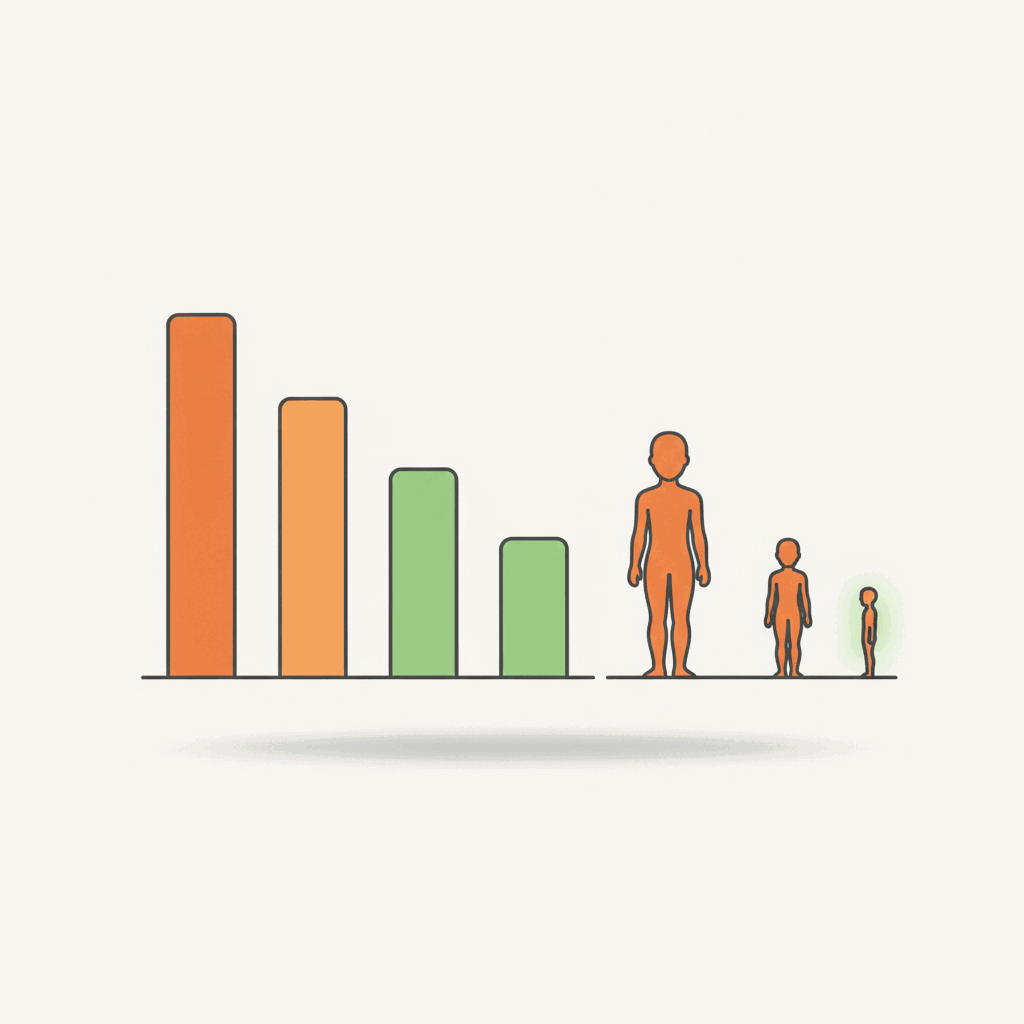 A downward weight-loss chart beside a slimming silhouette