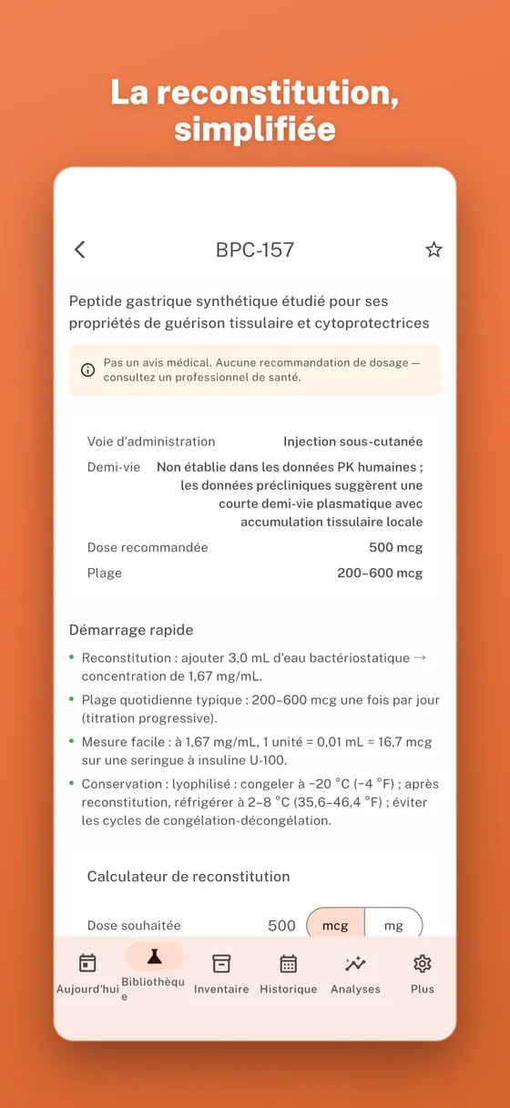 Détails du peptide